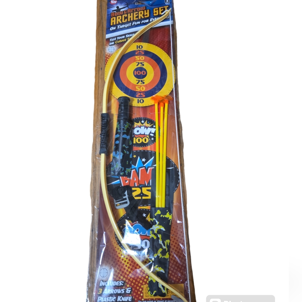 1 dozen 15" Bow and Arrow Set Archery Target Outdoor Toys Kids New in Packaging